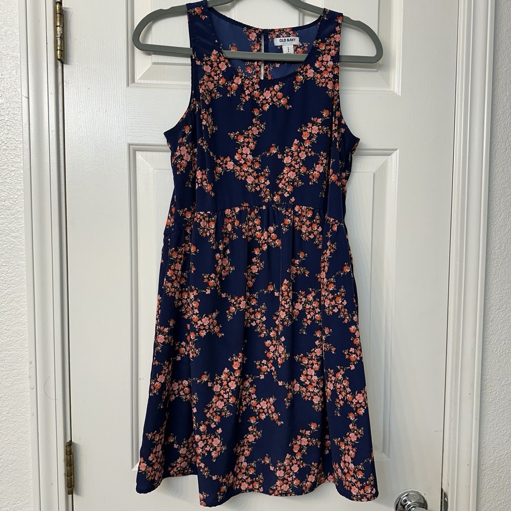Old Navy Blue Floral Sundress New Size‎ Small